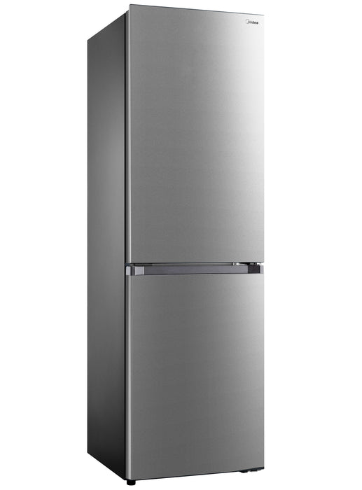 Midea MDRB521MIC46 Freestanding Fridge Freezer, No Frost, 378L, 256L Fridge+122L Freezer with LED Light, 59.5cm Wide, Midea Inox