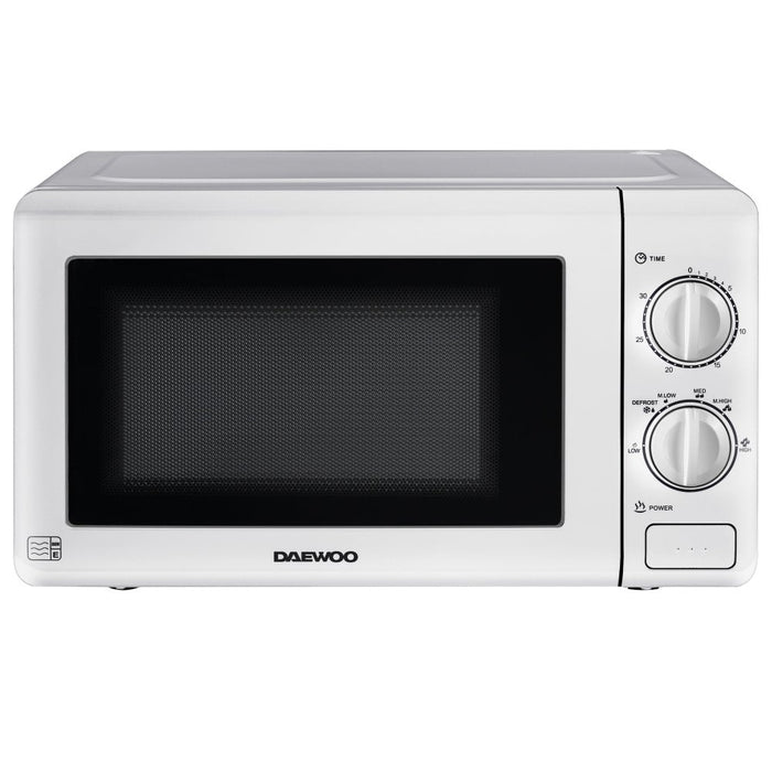 Daewoo SDA2075GE 20L White Manual 800W Microwave with Stainless Steel Cavity