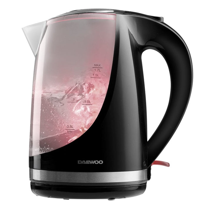 Daewoo Black 1.7L Colour Changing Kettle SKU: SDA1666GE