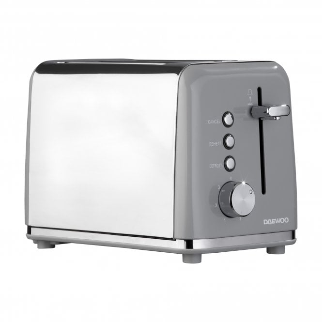 Daewoo SDA2595GE Grey Kensington 2 Slice Toaster
