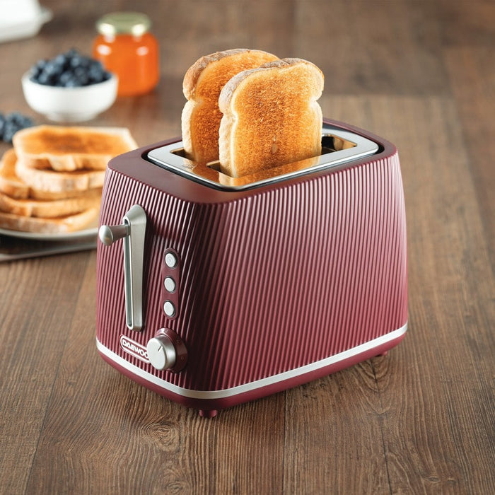 Daewoo SDA2778GE Ruby Red Cascade 2 Slice Toaster