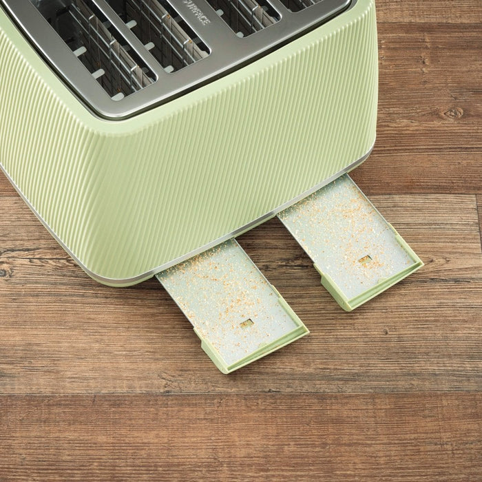 Daewoo SDA2780GE Sage Green Cascade 4 Slice Toaster