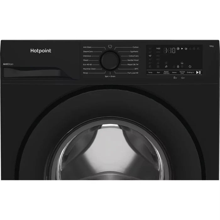 Hotpoint AntiStain H 101B ANTI STAIN UK 10kg Washing Machine with 1400 rpm - Black - A Rated