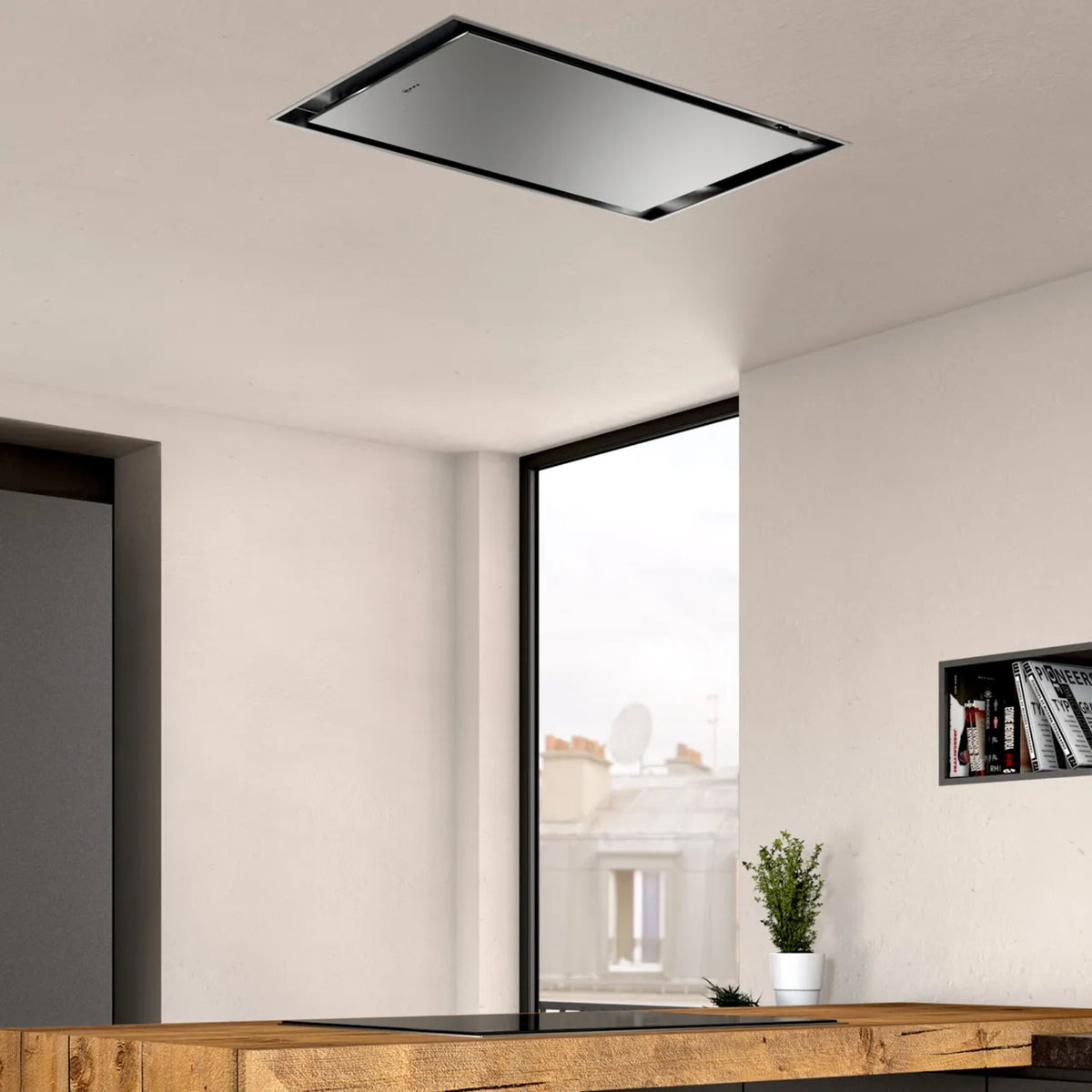 Neff N50 I95CAQ6N0B 90cm Ceiling Cooker Hood with Cooktop Hood Control ...