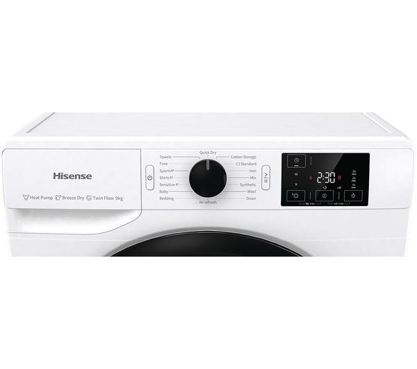 HISENSE Series 3+ DHGC903 9 kg Heat Pump Tumble Dryer - White