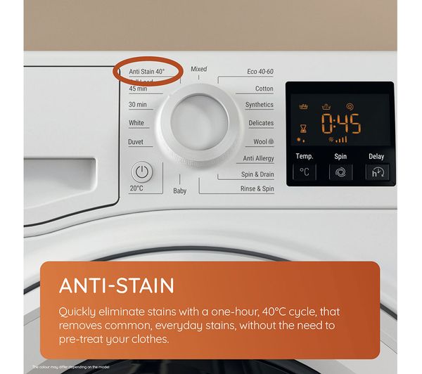 HOTPOINT Anti-stain NSWF 7469 GG UK 7 kg 1400 Spin Washing Machine - Graphite