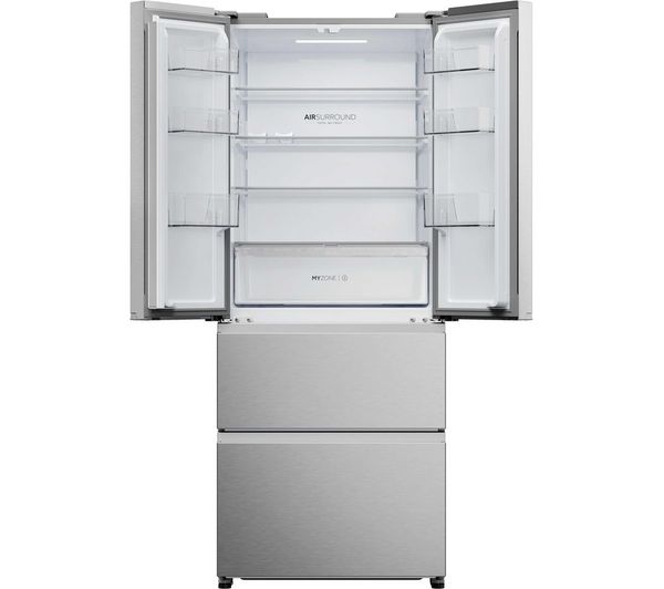 HAIER FD 70 Series 3 HFR3718ENMM Fridge Freezer - Platinum Inox