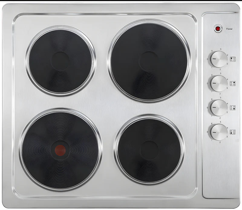 Cata UBSPH60KCR - Stainless steel 4 Zone Solid Plate Electric Hob