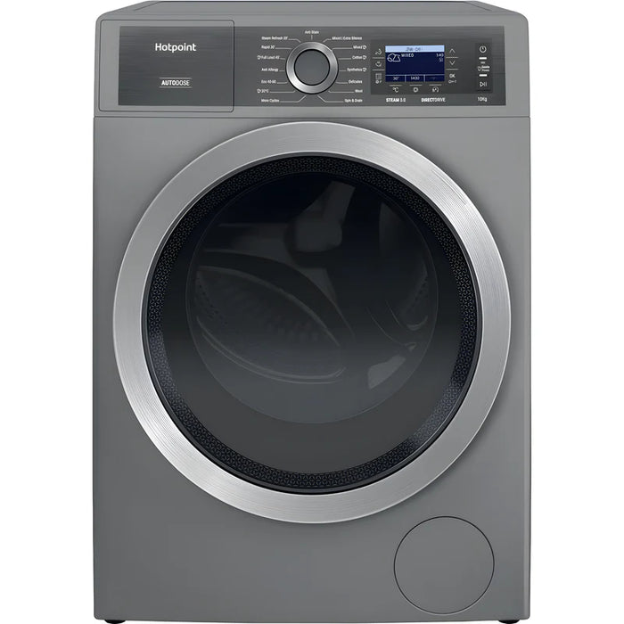 Hotpoint H8 09ADS GPOWER UK - Silver 10KG Washing Machine - 1400 RPM - A energy