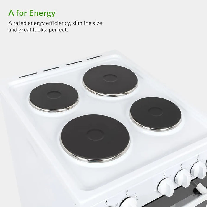 Willow WE50SSW 50cm Single Cavity Electric Cooker White