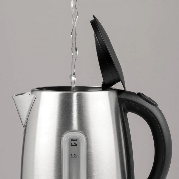 Daewoo SDA2733GE 1.7L 3kW Rapid Boil Kettle Stainless Steel Auto Shut-Off 360 Base Silver