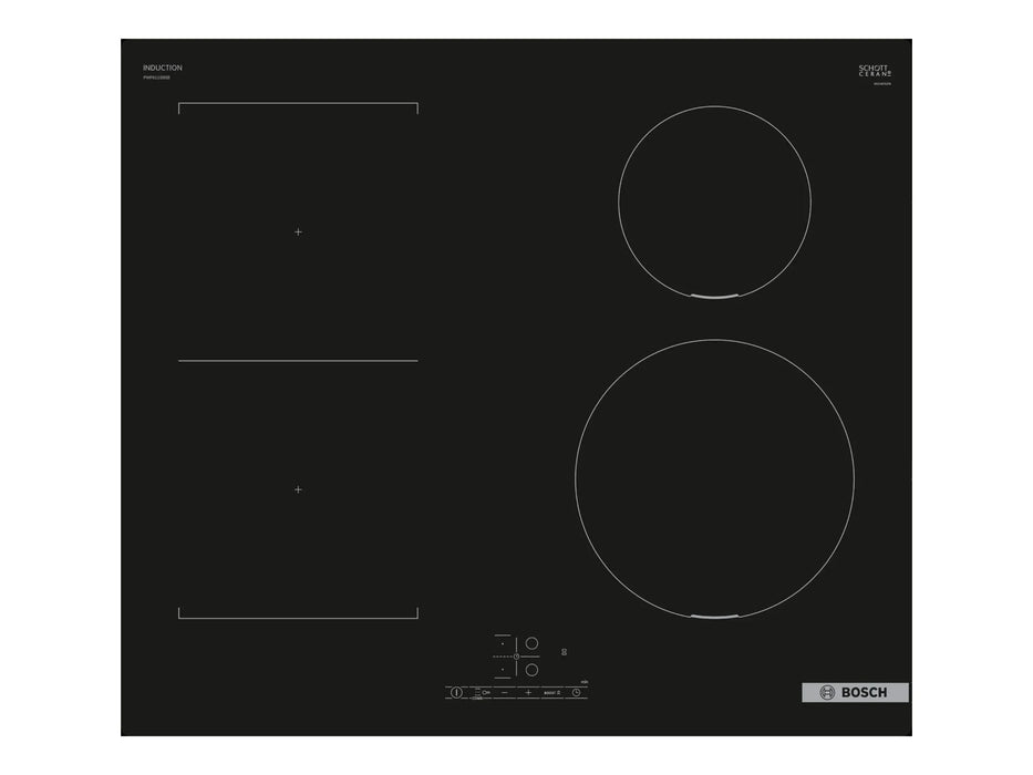 BOSCH Series 4 CombiZone PWP611BB5B 59 cm Electric Induction Hob - Black