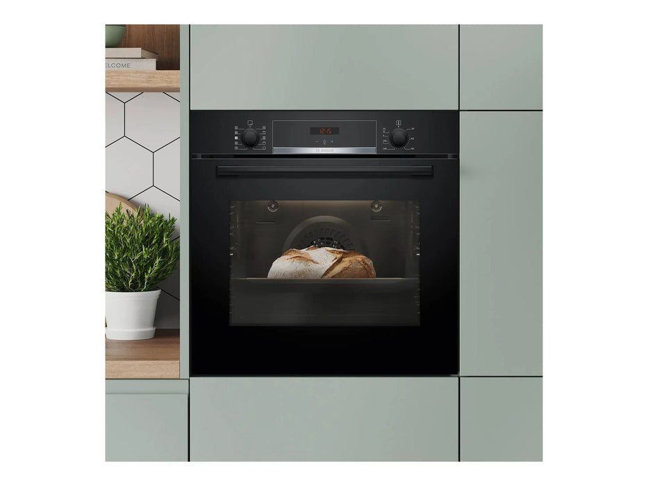 Bosch HQA534BB3B Series 4 Built-In Electric Single Oven, Black, A+ Rated