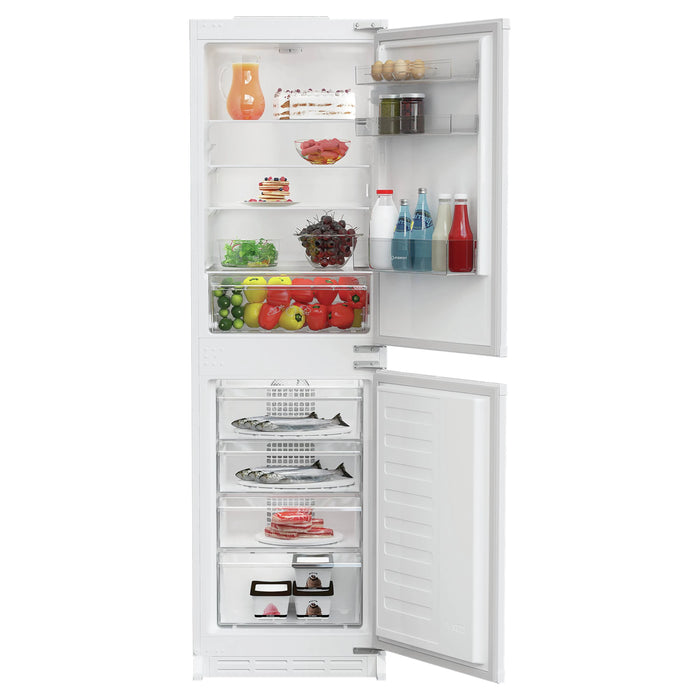 INDESIT No Frost KINH 1261B4 UK Integrated 50/50 Fridge Freezer - Sliding hinge