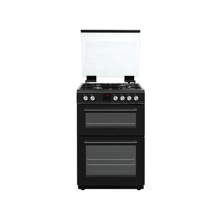 Teknix TKGD60B - Black Double Oven Gas Cooker - 60cm - Energy Rating A