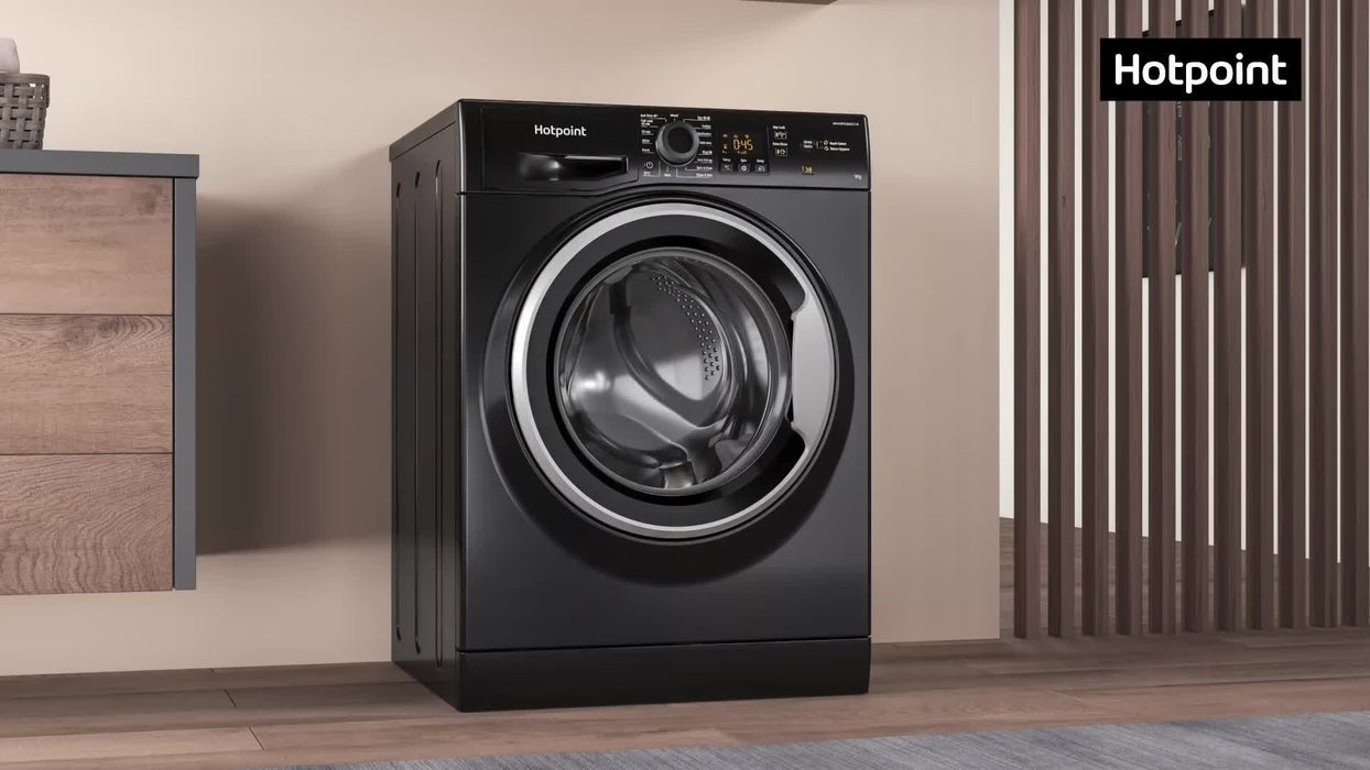 Hotpoint NSWF 946BSUK Washing Machine - Black