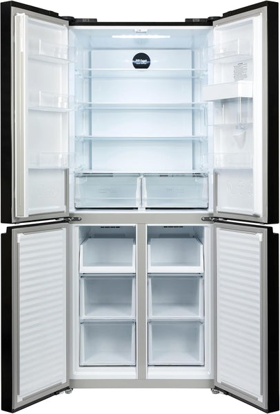 Willow WSBES4MDB 78.3cm Total No Frost American Fridge Freezer - Black