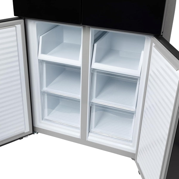 Willow WSBES4MDB 78.3cm Total No Frost American Fridge Freezer - Black