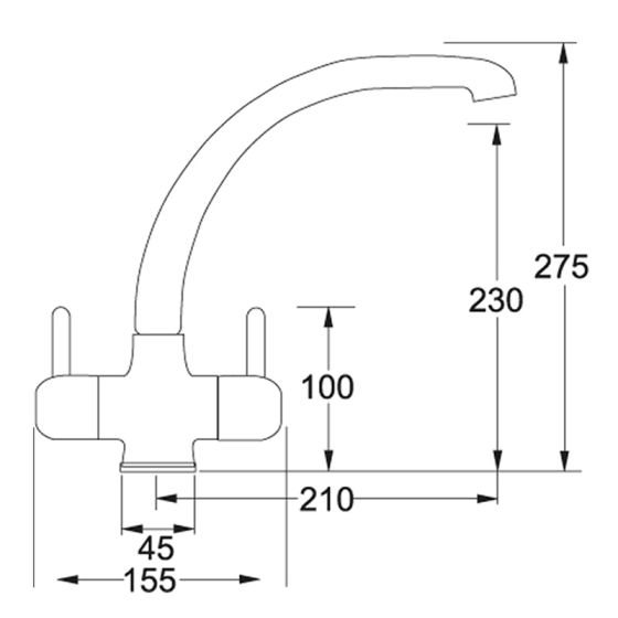 Franke Zurich Kitchen Mixer Tap - Chrome