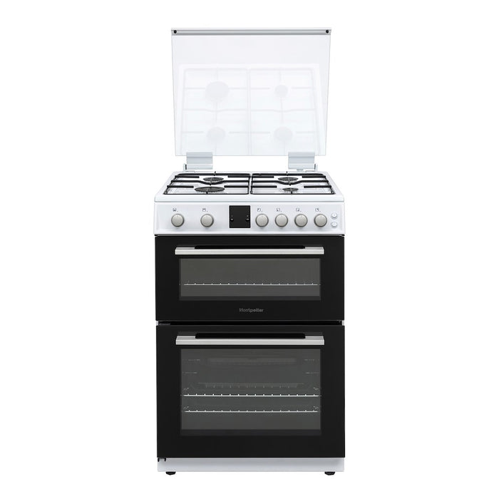Montpellier MDOG60LW 60cm Double Gas Cooker in White
