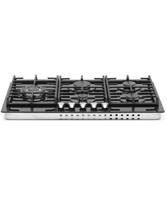 MONTPELLIER MGH90BG GAS ON GLASS BLACK HOB